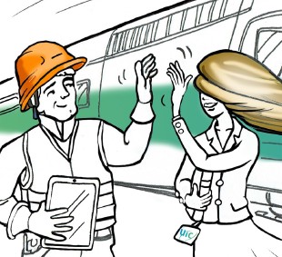 Illustration marketing - Illustration pour l'Union Internationale des Chemins de Fer par Alice Laverty