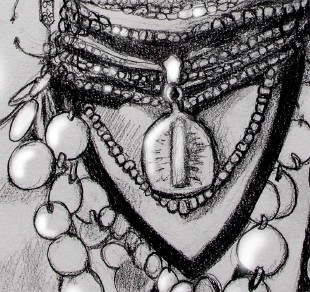 Portrait de Marilyn Monroe parée à la bèrbère