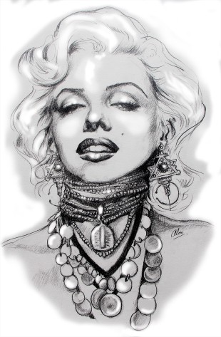  - Marilyn à la berbère. Commande pour des impressions textile. 